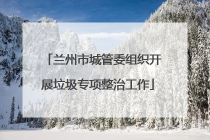 兰州市城管委组织开展垃圾专项整治工作