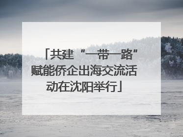 共建“一带一路”赋能侨企出海交流活动在沈阳举行