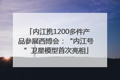 内江携1200多件产品参展西博会：“内江号”卫星模型首次亮相