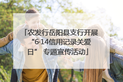 农发行岳阳县支行开展“6·14信用记录关爱日” 专题宣传活动
