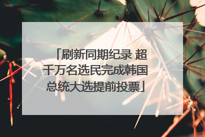 刷新同期纪录 超千万名选民完成韩国总统大选提前投票