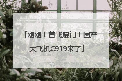 刚刚！首飞厦门！国产大飞机C919来了