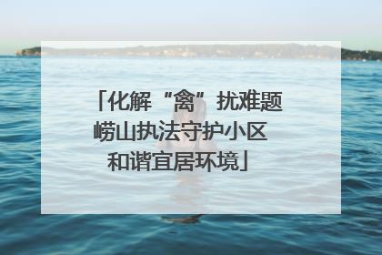 化解“禽”扰难题 崂山执法守护小区和谐宜居环境