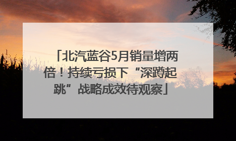 北汽蓝谷5月销量增两倍！持续亏损下“深蹲起跳”战略成效待观察