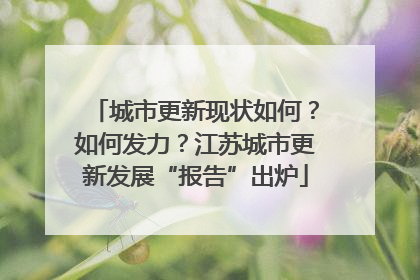 城市更新现状如何？如何发力？江苏城市更新发展“报告”出炉