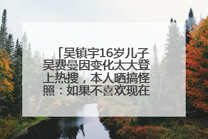 吴镇宇16岁儿子吴费曼因变化太大登上热搜，本人晒搞怪照：如果不喜欢现在的我可以离开