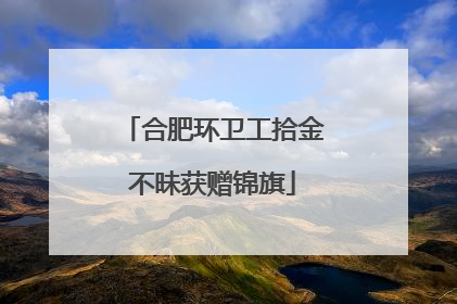 合肥环卫工拾金不昧获赠锦旗