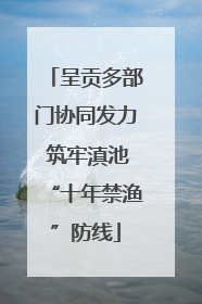 呈贡多部门协同发力 筑牢滇池“十年禁渔”防线