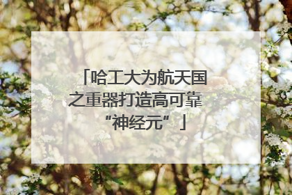 哈工大为航天国之重器打造高可靠“神经元”