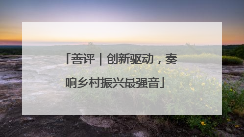 善评｜创新驱动，奏响乡村振兴最强音