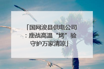 国网浚县供电公司：鏖战高温“烤”验 守护万家清凉
