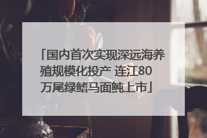 国内首次实现深远海养殖规模化投产 连江80万尾绿鳍马面鲀上市