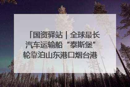 国资驿站｜全球最长汽车运输船“泰斯堡”轮靠泊山东港口烟台港；渤海最大油气平台完成浮托安装