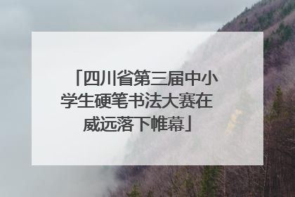 四川省第三届中小学生硬笔书法大赛在威远落下帷幕