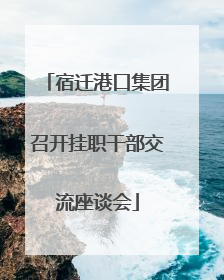 宿迁港口集团召开挂职干部交流座谈会