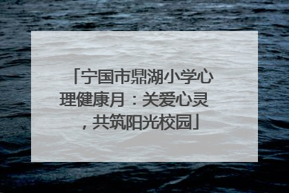 宁国市鼎湖小学心理健康月：关爱心灵，共筑阳光校园