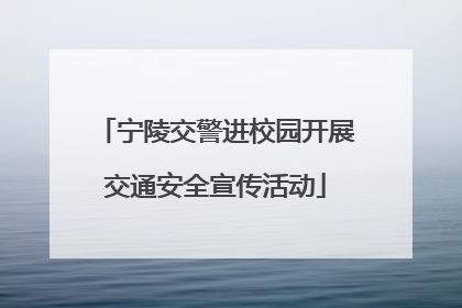 宁陵交警进校园开展交通安全宣传活动