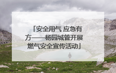安全用气 应急有方——杨园城管开展燃气安全宣传活动