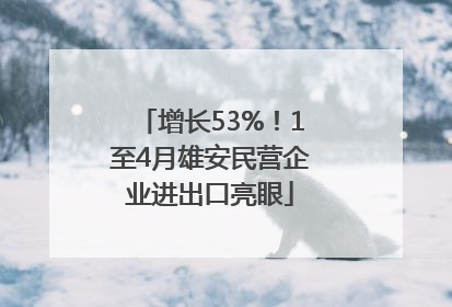 增长53%！1至4月雄安民营企业进出口亮眼