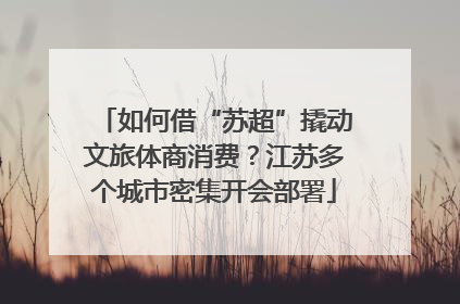 如何借“苏超”撬动文旅体商消费？江苏多个城市密集开会部署