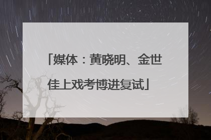 媒体：黄晓明、金世佳上戏考博进复试