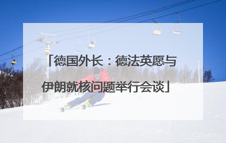 德国外长：德法英愿与伊朗就核问题举行会谈