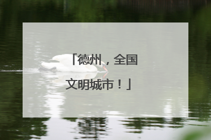 德州,全国文明城市!