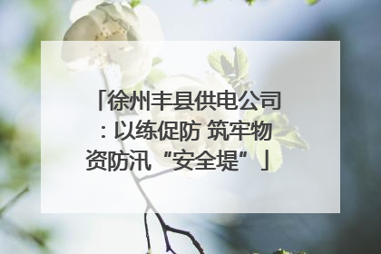 徐州丰县供电公司：以练促防 筑牢物资防汛“安全堤”