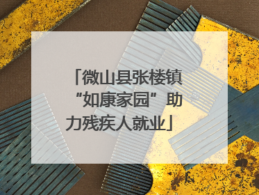 微山县张楼镇“如康家园”助力残疾人就业