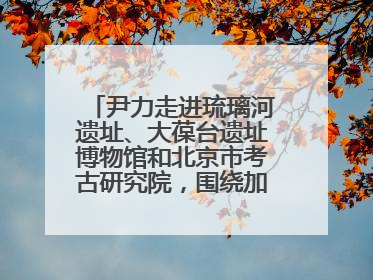 尹力走进琉璃河遗址、大葆台遗址博物馆和北京市考古研究院，围绕加强历史文化名城保护调研