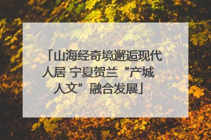 山海经奇境邂逅现代人居 宁夏贺兰“产城人文”融合发展
