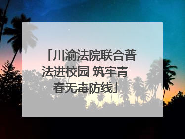 川渝法院联合普法进校园 筑牢青春无毒防线