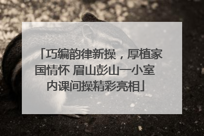 巧编韵律新操，厚植家国情怀 眉山彭山一小室内课间操精彩亮相