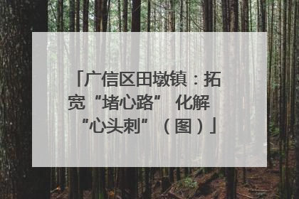广信区田墩镇：拓宽“堵心路” 化解“心头刺”（图）