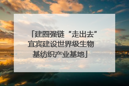 建圈强链“走出去” 宜宾建设世界级生物基纺织产业基地