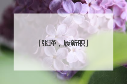 张瑾，履新职