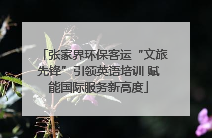 张家界环保客运“文旅先锋”引领英语培训 赋能国际服务新高度