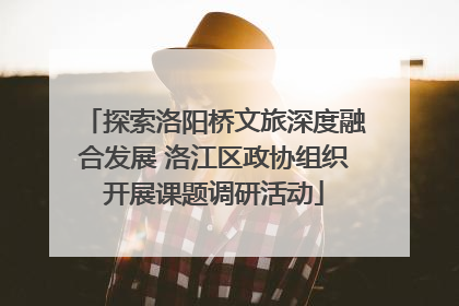 探索洛阳桥文旅深度融合发展 洛江区政协组织开展课题调研活动