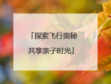 探索飞行奥秘 共享亲子时光