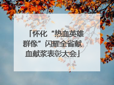 怀化“热血英雄群像”闪耀全省献血献浆表彰大会