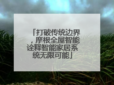 打破传统边界，摩根全屋智能诠释智能家居系统无限可能