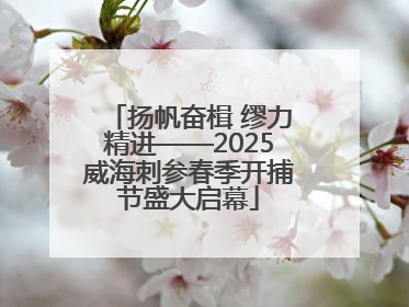 扬帆奋楫 缪力精进——2025威海刺参春季开捕节盛大启幕