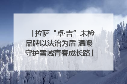 拉萨“卓·吉”未检品牌以法治为盾 温暖守护雪域青春成长路