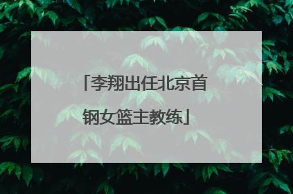 李翔出任北京首钢女篮主教练