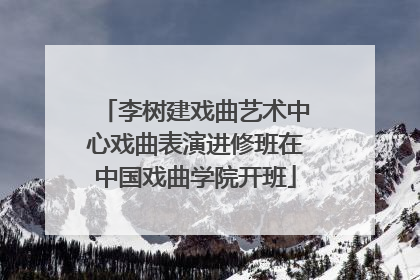 李树建戏曲艺术中心戏曲表演进修班在中国戏曲学院开班
