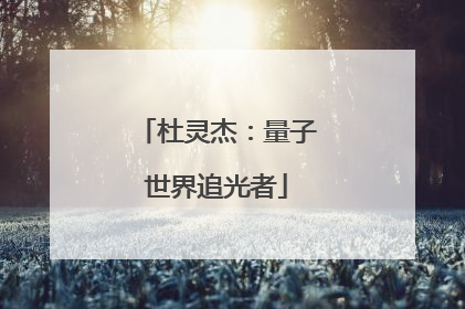 杜灵杰：量子世界追光者