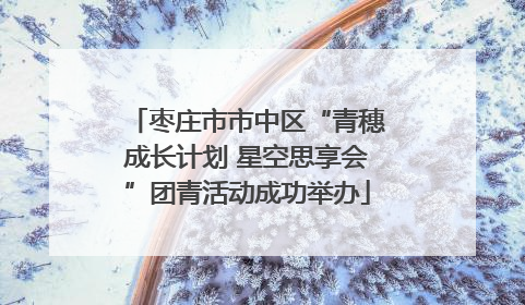 枣庄市市中区“青穗成长计划 星空思享会”团青活动成功举办