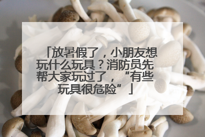 放暑假了，小朋友想玩什么玩具？消防员先帮大家玩过了，“有些玩具很危险”