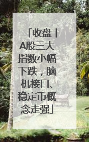 收盘丨A股三大指数小幅下跌，脑机接口、稳定币概念走强