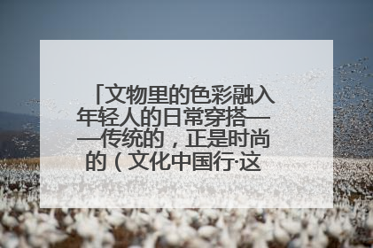 文物里的色彩融入年轻人的日常穿搭——传统的，正是时尚的（文化中国行·这些美 很中国）